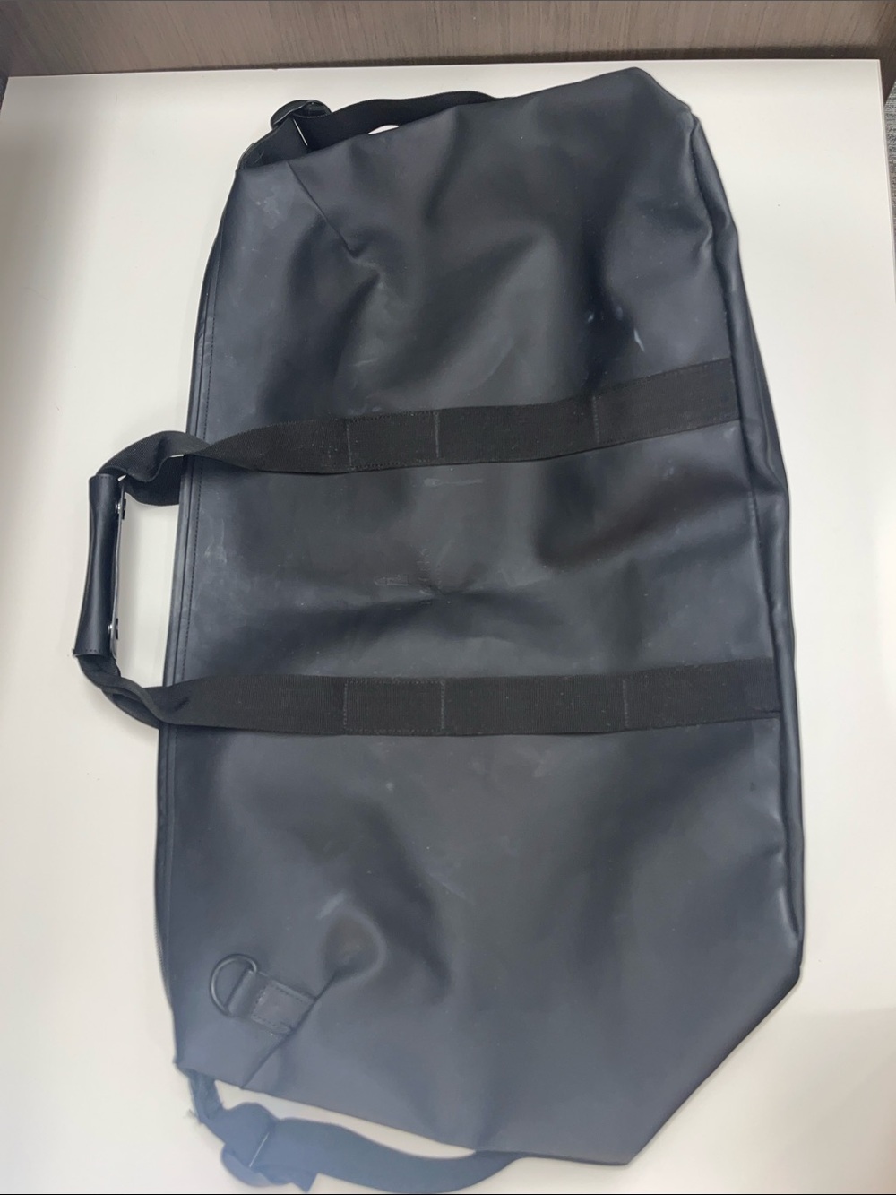 Rains Black Waterproof Duffel Bag